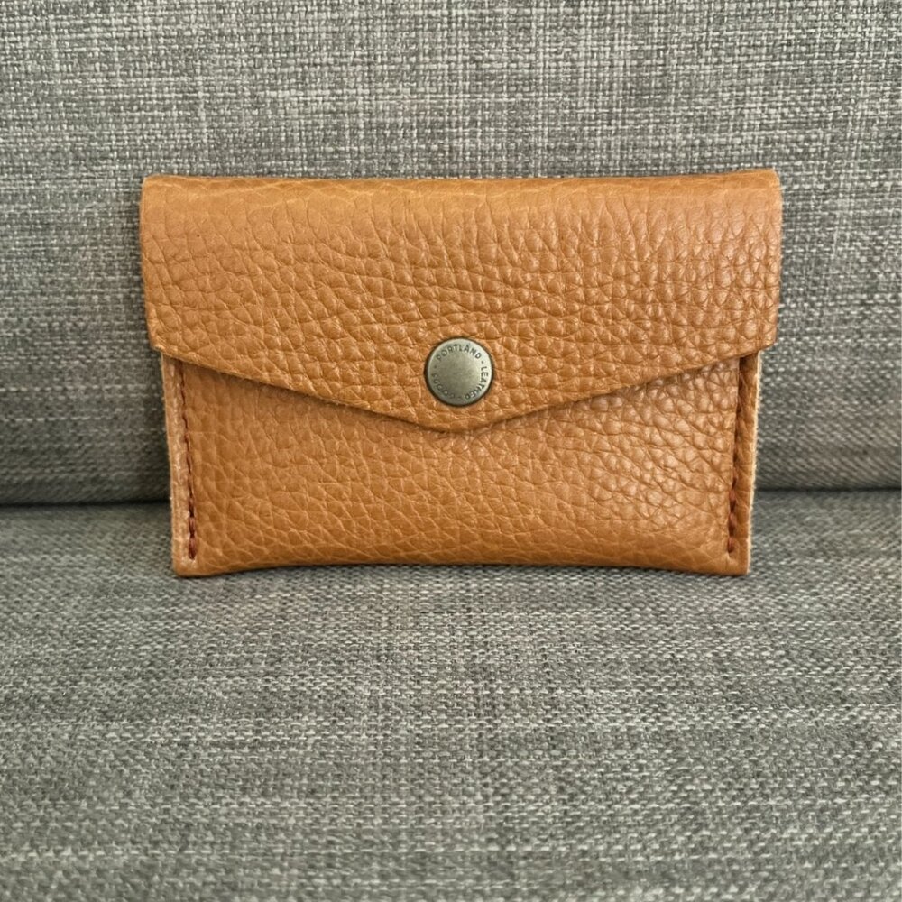 Portland Leather mini envelope wallet in DUNE